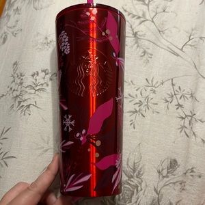 Starbucks Christmas tumbler with straw